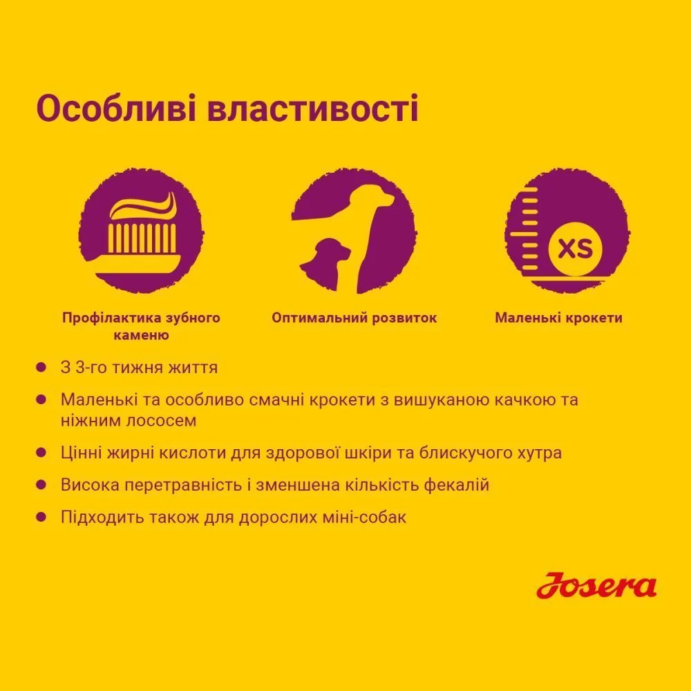 Сухой корм для щенков Josera Mini Junior 900 г — утка и рис Сухой корм для щенков Josera Mini Junior 900 г — утка и рис
