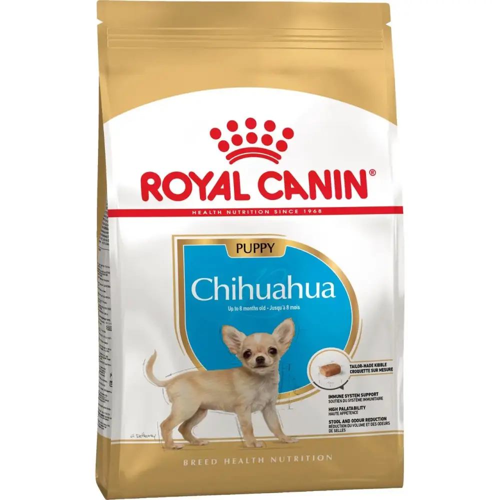 Набір сухого та вологого корму для цуценят Royal Canin Chihuahua Puppy 1,5 кг + 4 шт х 85 г