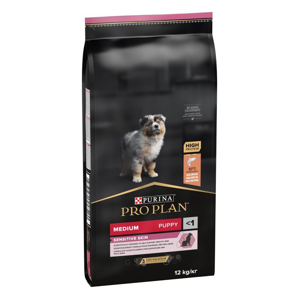 Cухий корм для цуценят Pro Plan Medium Puppy Sensitive Skin 12 кг - лосось