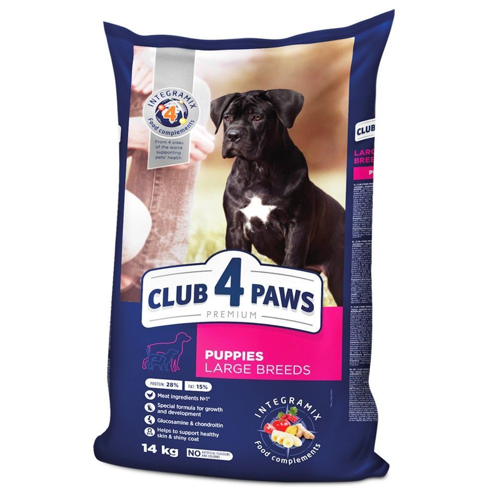Сухой корм для щенков Club 4 Paws Premium Large Breed 14 кг - курица