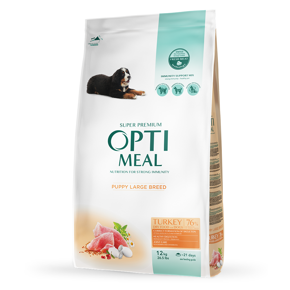 Сухой корм для щенков Optimeal Puppy Large Breed 12 кг - индейка Сухой корм для щенков Optimeal Puppy Large Breed 12 кг - индейка