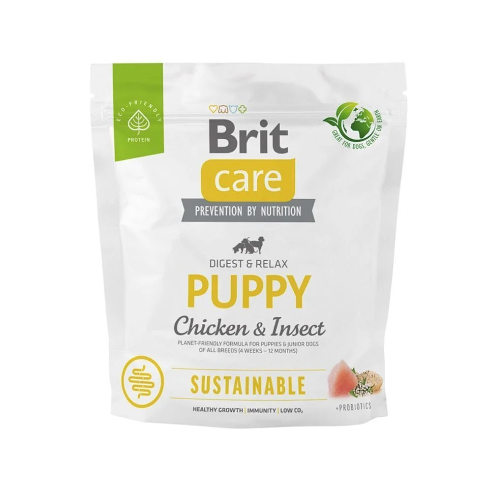 Сухий корм для цуценят Brit Care Sustainable Puppy 1 кг - курка та комахи Сухий корм для цуценят Brit Care Sustainable Puppy 1 кг - курка та комахи