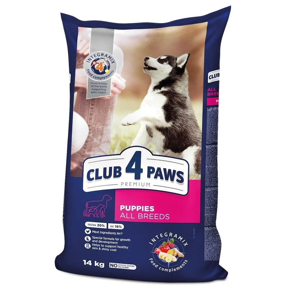 Сухой корм для щенков Club 4 Paws Premium Puppies 14 кг - курица