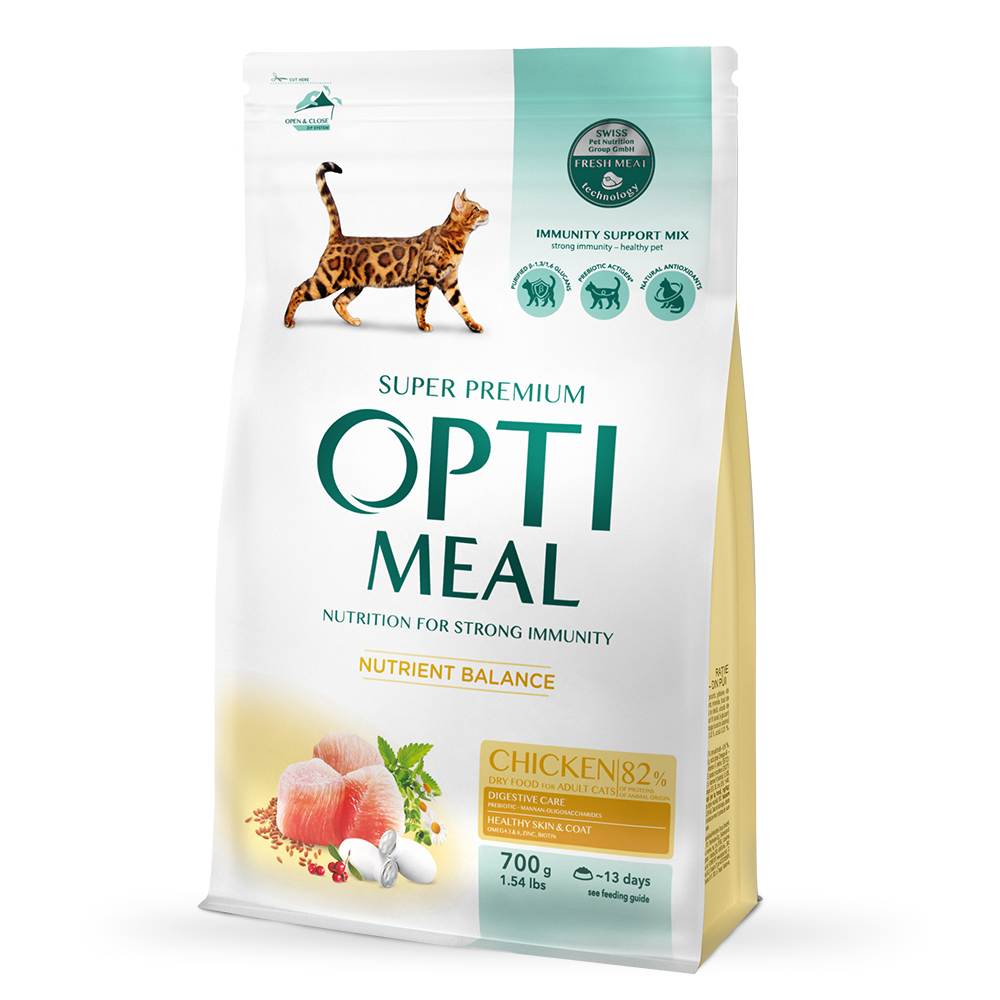 Сухой корм для кошек Optimeal Nutrient Balance Adult 700 г - курица Сухой корм для кошек Optimeal Nutrient Balance Adult 700 г - курица