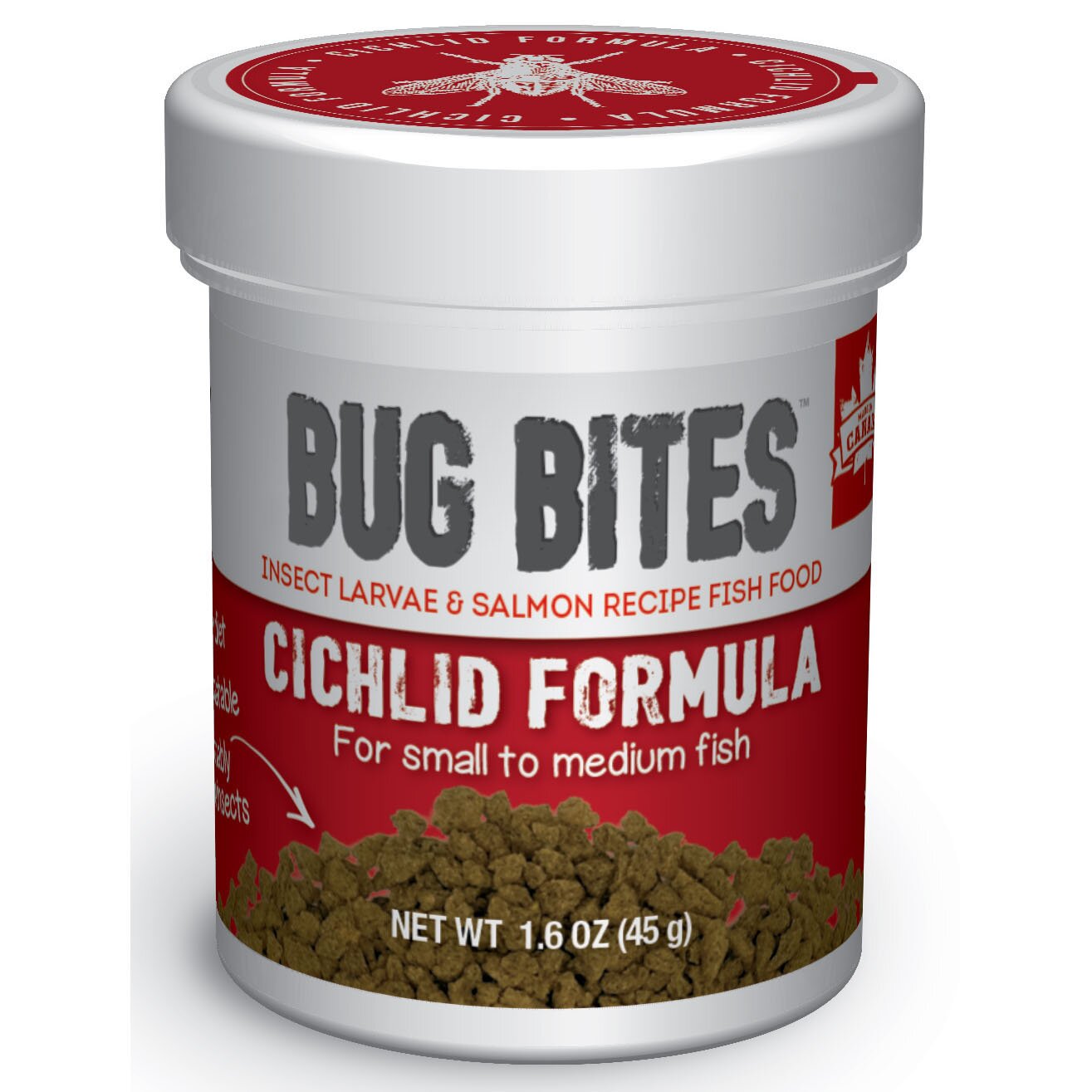 Сухий корм для акваріумних риб Fluval в гранулах «Bug Bites Cichlid Formula» 200 мл (для всіх невеликих цихлід)