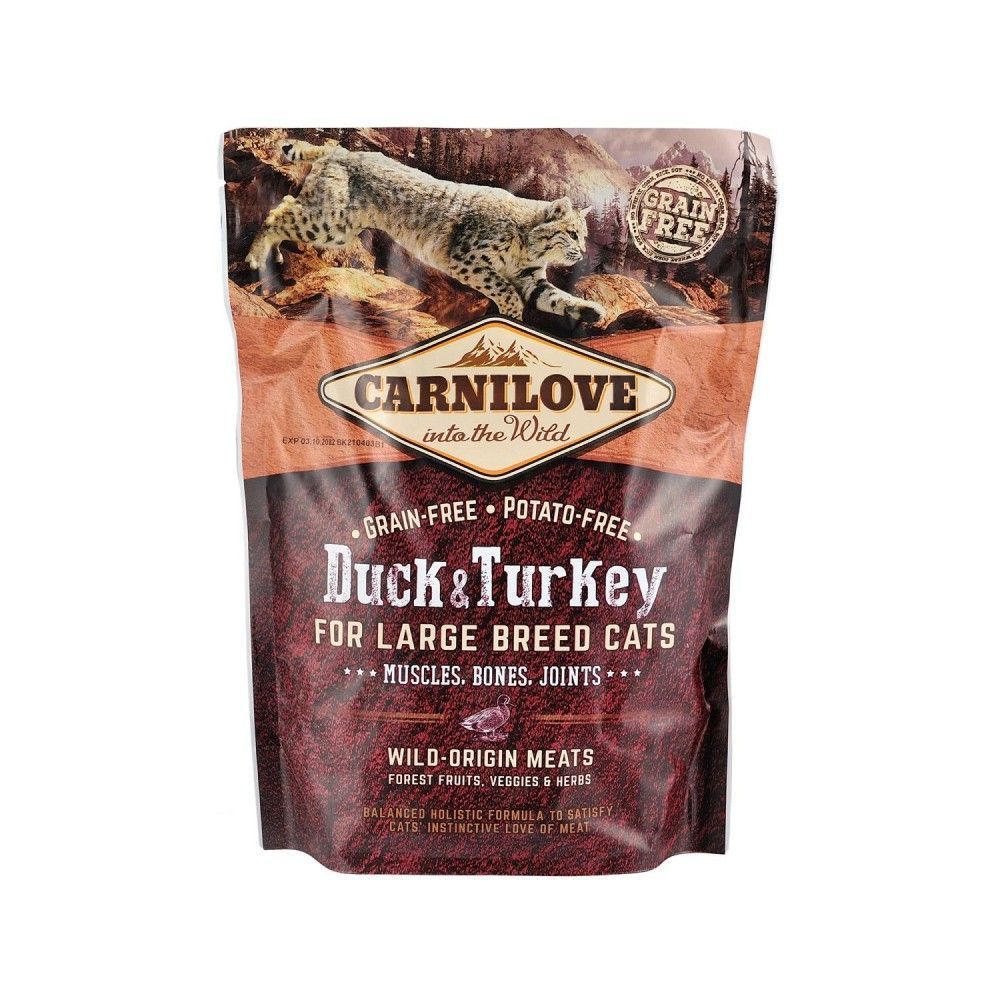 Сухой корм для кошек Carnilove Duck & Turkey Large Breed 400 г — утка и индейка Сухой корм для кошек Carnilove Duck & Turkey Large Breed 400 г — утка и индейка