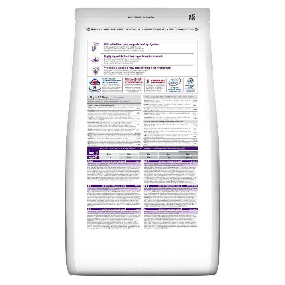 Сухий корм для котів Hill's Science Plan Sensitive Stomach & Skin Adult 1,5 кг - курка Сухий корм для котів Hill's Science Plan Sensitive Stomach & Skin Adult 1,5 кг - курка
