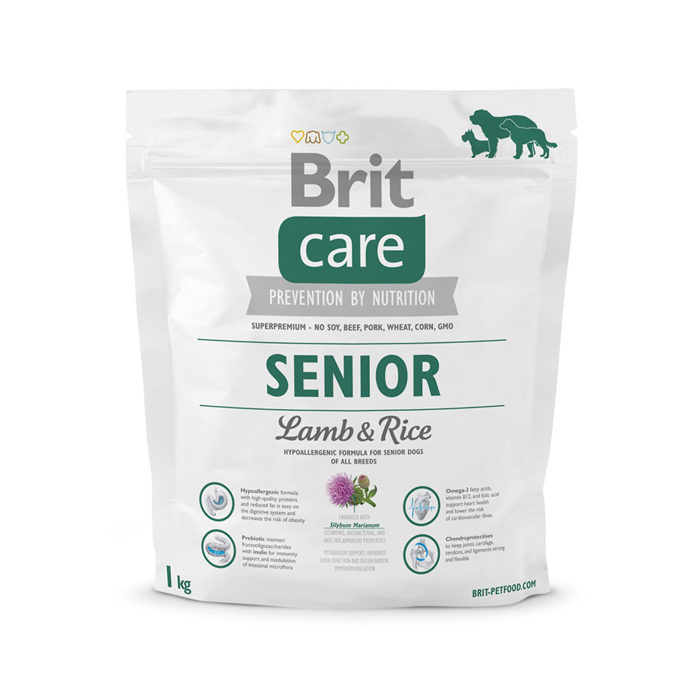 Сухий корм для літніх собак всіх порід Brit Care Senior Lamb & Rice 1 кг (ягня та рис) Сухий корм для літніх собак всіх порід Brit Care Senior Lamb & Rice 1 кг (ягня та рис)