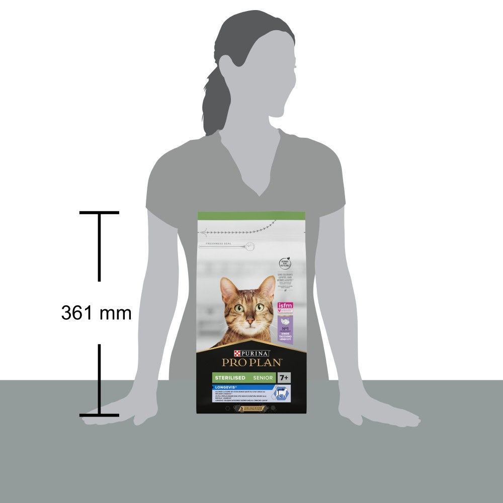 Сухой корм для кошек Pro Plan Sterilised Senior Longevis 1,5 кг - индейка Сухой корм для кошек Pro Plan Sterilised Senior Longevis 1,5 кг - индейка