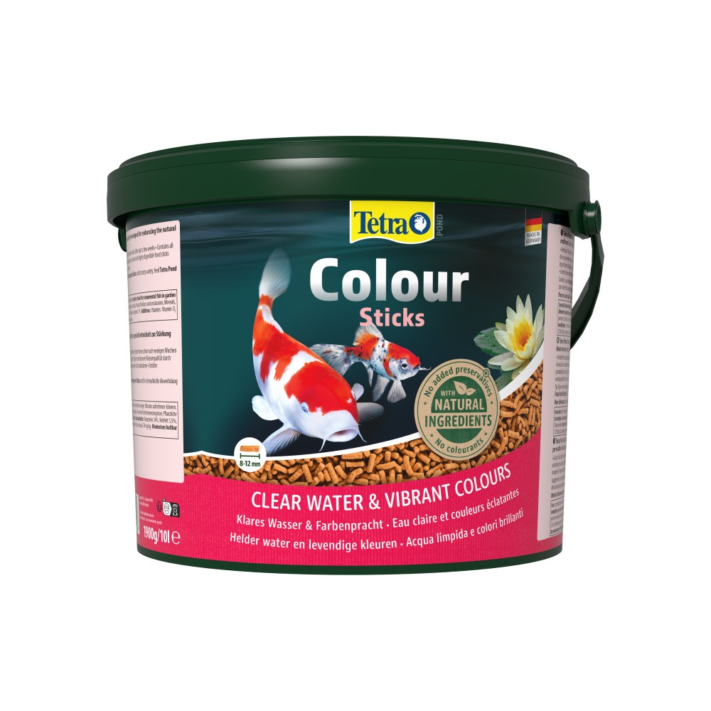 Сухий корм для ставкових риб Tetra Colour Sticks в паличках 10 л