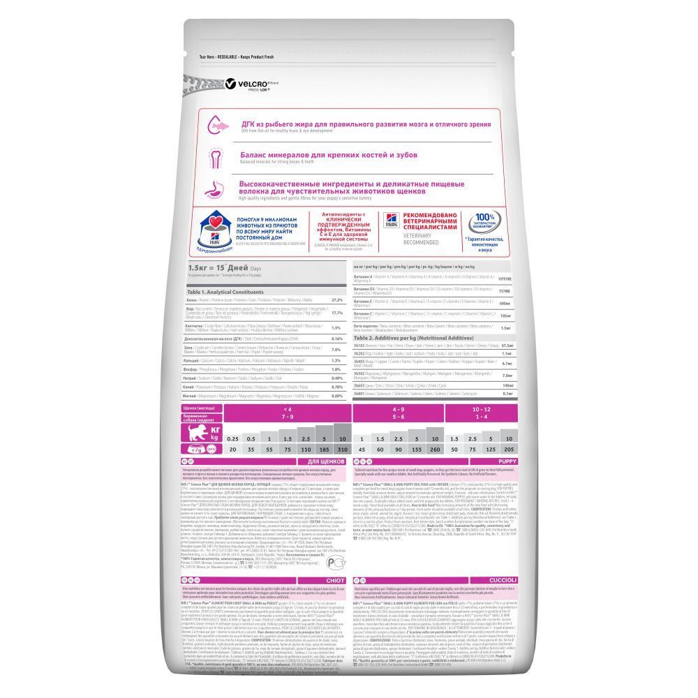 Сухой корм для собак Hill’s Science Plan Puppy Smal&Mini 3 кг - курица