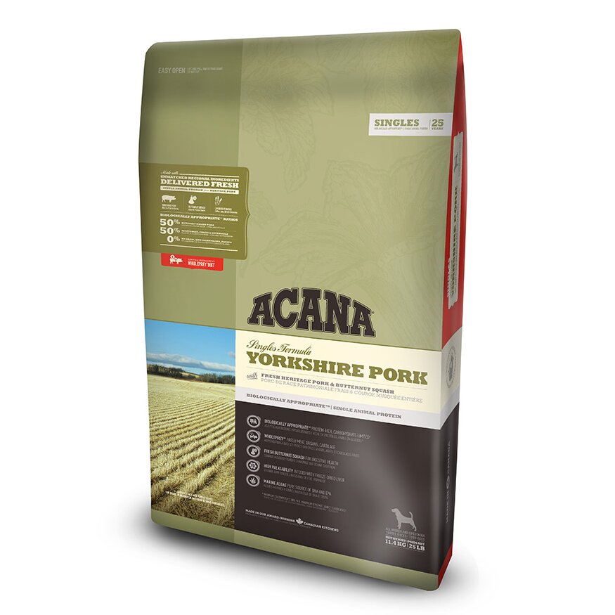 Сухой корм для собак с чувствительным пищеварением Acana Yorkshire Pork 11,4 кг (свинина)