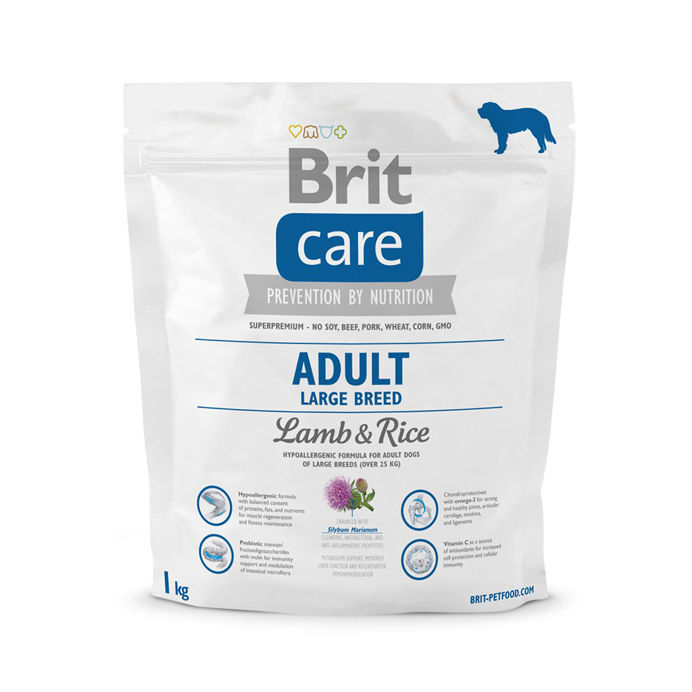 Сухой корм для взрослых собак крупных пород (весом от 25 кг) Brit Care Adult Large Breed Lamb & Rice 1 кг (ягненок и рис) Сухой корм для взрослых собак крупных пород (весом от 25 кг) Brit Care Adult Large Breed Lamb & Rice 1 кг (ягненок и рис)