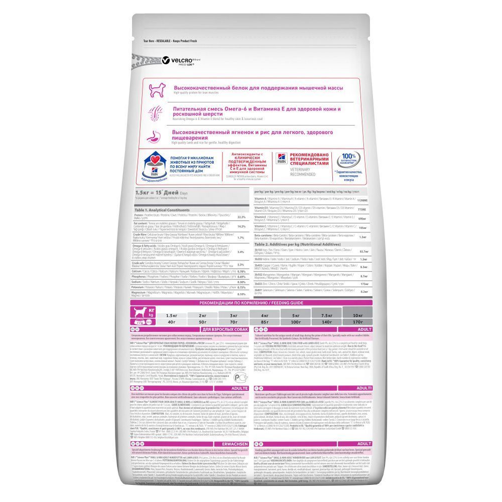 Сухий корм для собак Hill’s Science Plan Small&Mini Adult 1,5 кг - ягня та рис
