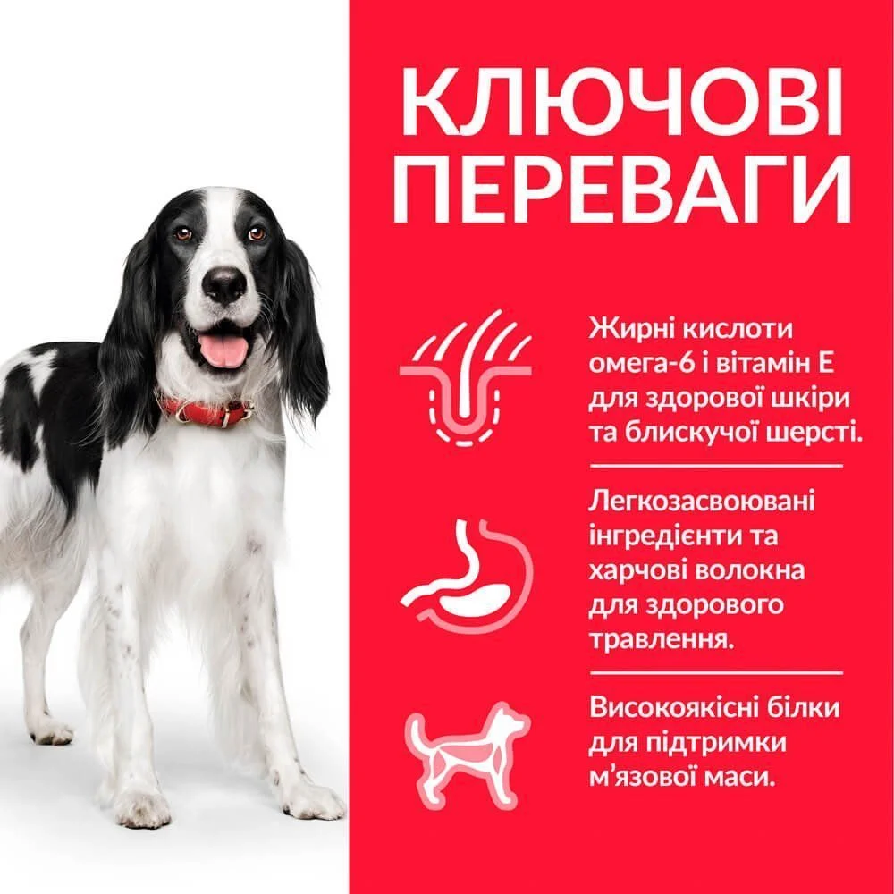 Сухий корм для собак Hill’s Science Plan Adult 1-6 Medium 2,5 кг - курка
