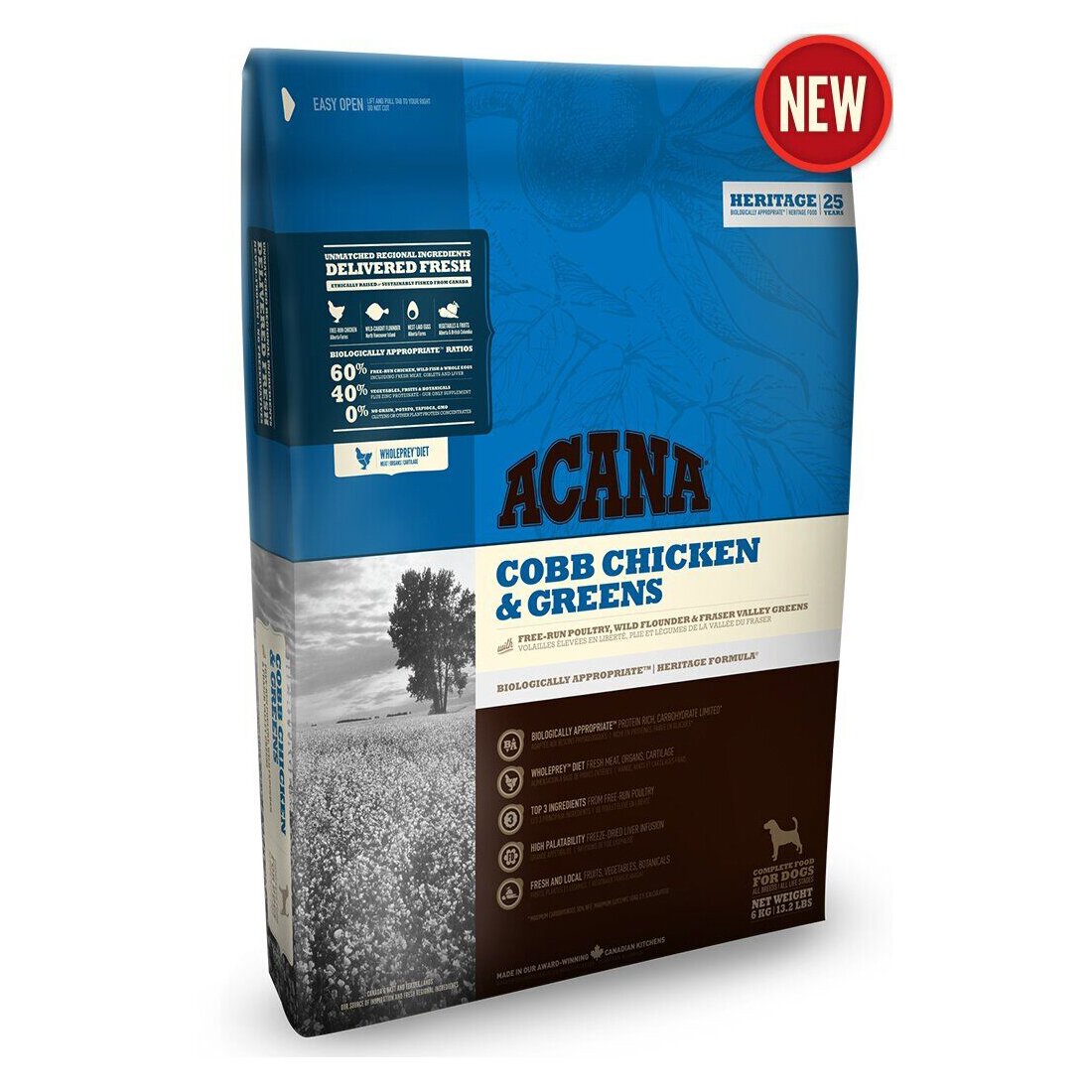 Сухий корм для дорослих собак всіх порід Acana Cobb Chicken & Greens 340 г Сухий корм для дорослих собак всіх порід Acana Cobb Chicken & Greens 340 г