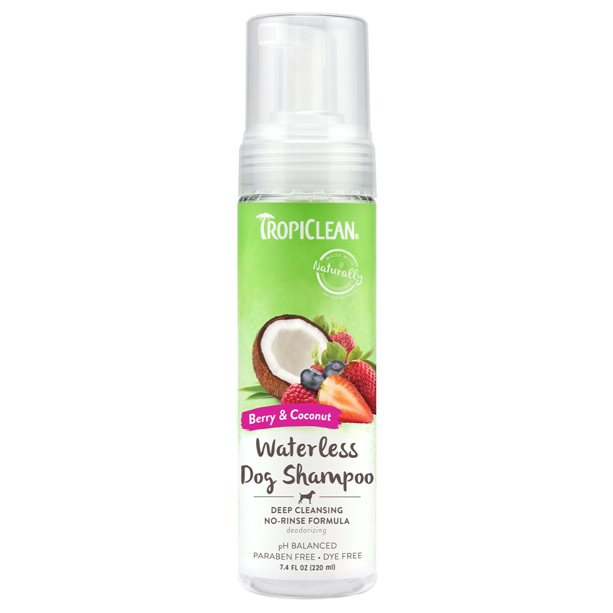 Сухой шампунь-спрей для собак TropiClean «Berry & Coconut» (Ягоды и кокос) 220 мл