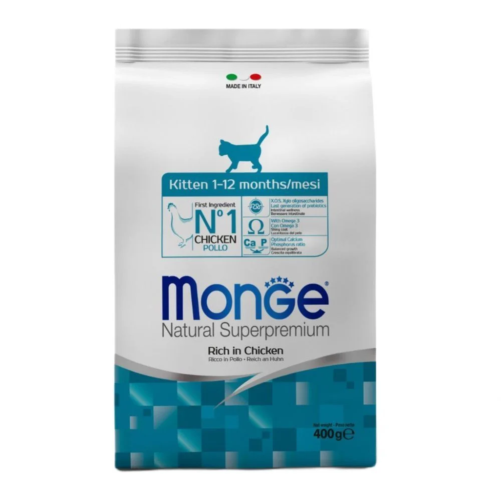 Сухий корм для кошенят Monge Kitten 400 г - курка Сухий корм для кошенят Monge Kitten 400 г - курка