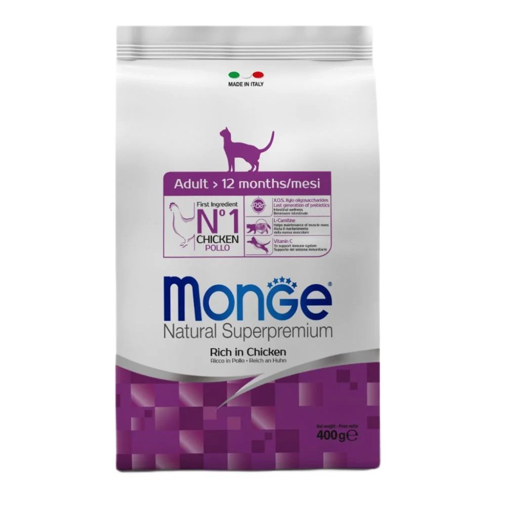 Сухий корм для котів Monge Adult 400 г - курка Сухий корм для котів Monge Adult 400 г - курка