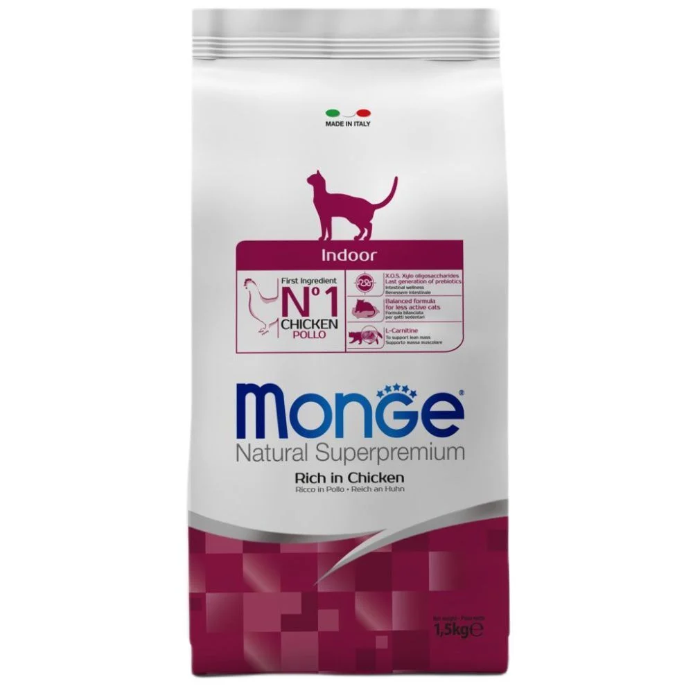 Сухой корм для кошек Monge Indoor 1,5 кг - курица Сухой корм для кошек Monge Indoor 1,5 кг - курица