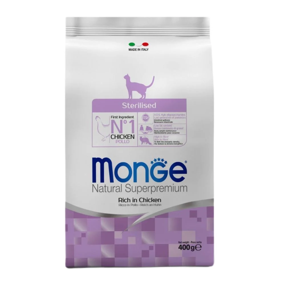 Сухий корм для котів Monge Sterilised 400 г - курка Сухий корм для котів Monge Sterilised 400 г - курка