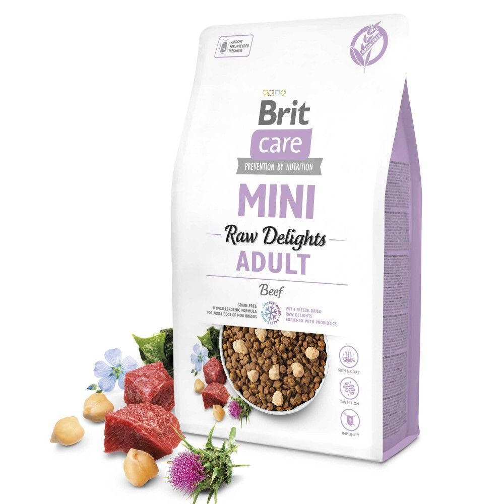 Cухий корм для собак Brit Care Mini Raw Delights Adult 2 кг - яловичина