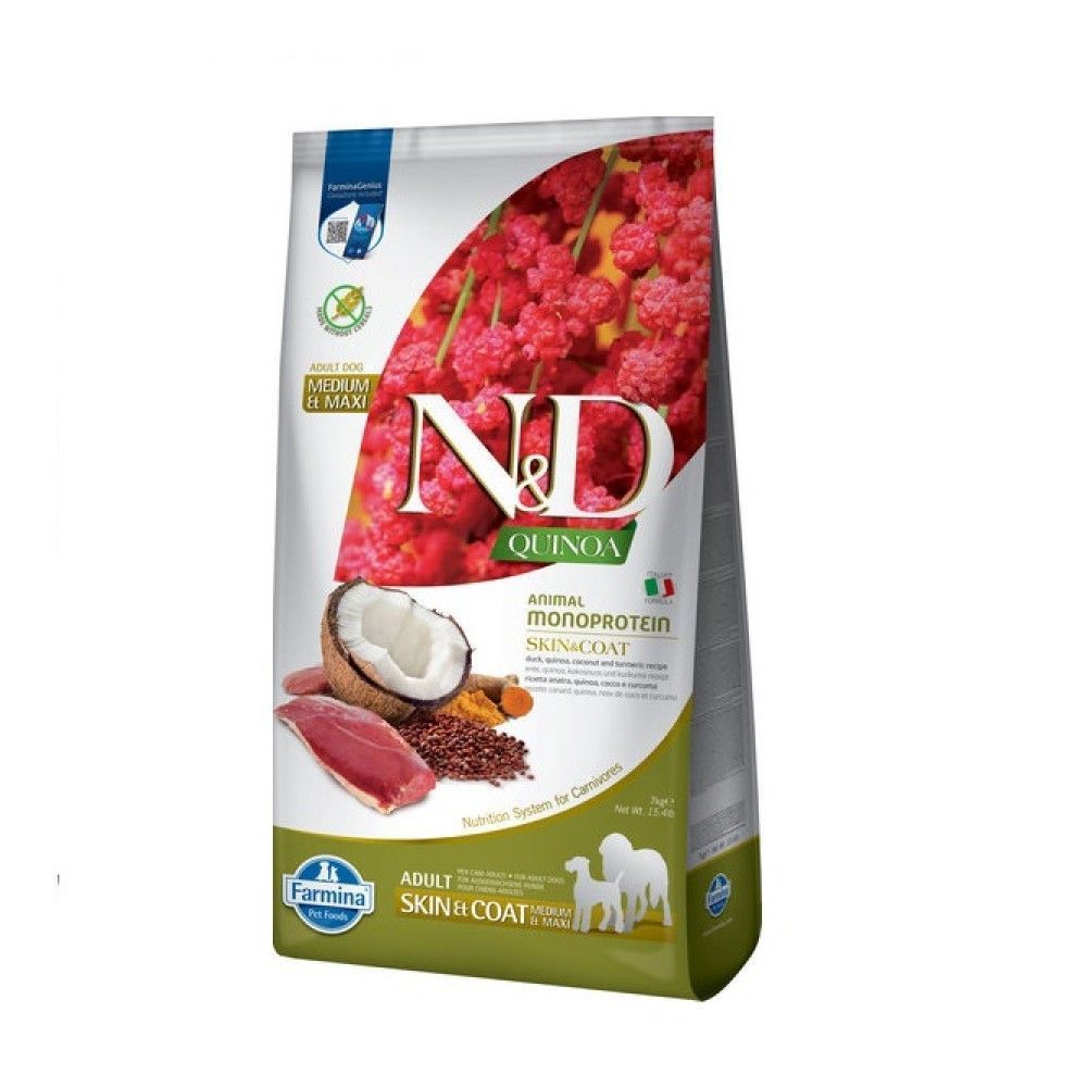 Сухий корм для собак Farmina N&D Quinoa Adult Medium & Maxi 7 кг - качка, кіноа, кокос та куркума