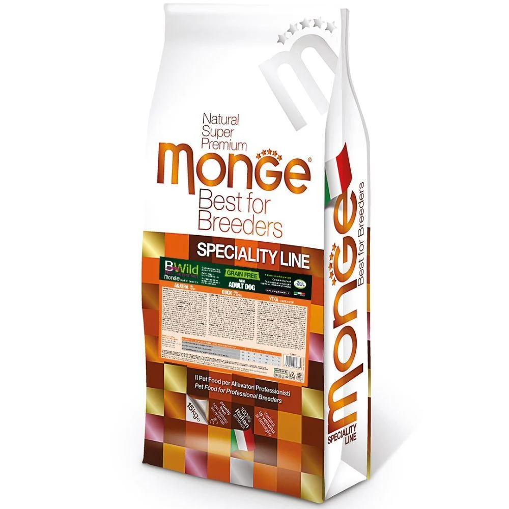 Сухий корм для собак Monge Bwild Grain Free Mini 15 кг - качка Сухий корм для собак Monge Bwild Grain Free Mini 15 кг - качка