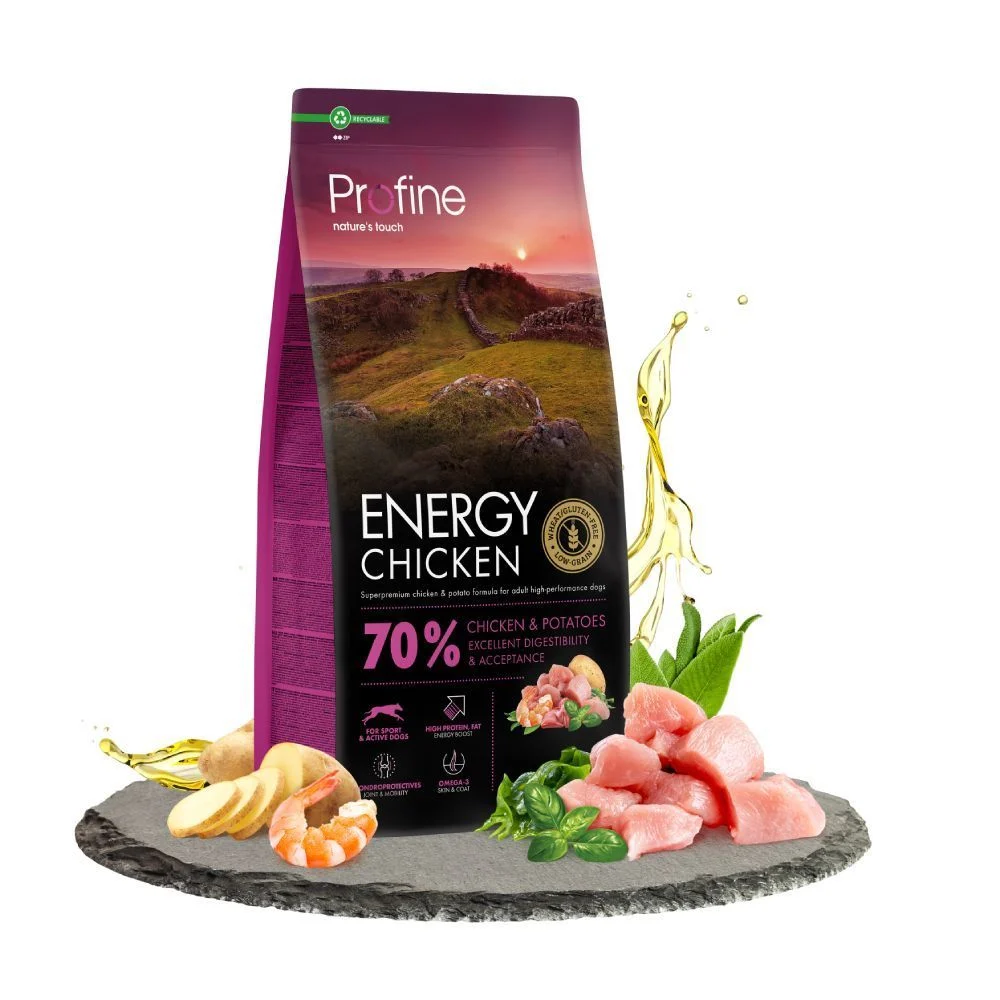Сухой корм для собак Profine Energy 15 кг - курица и картофель