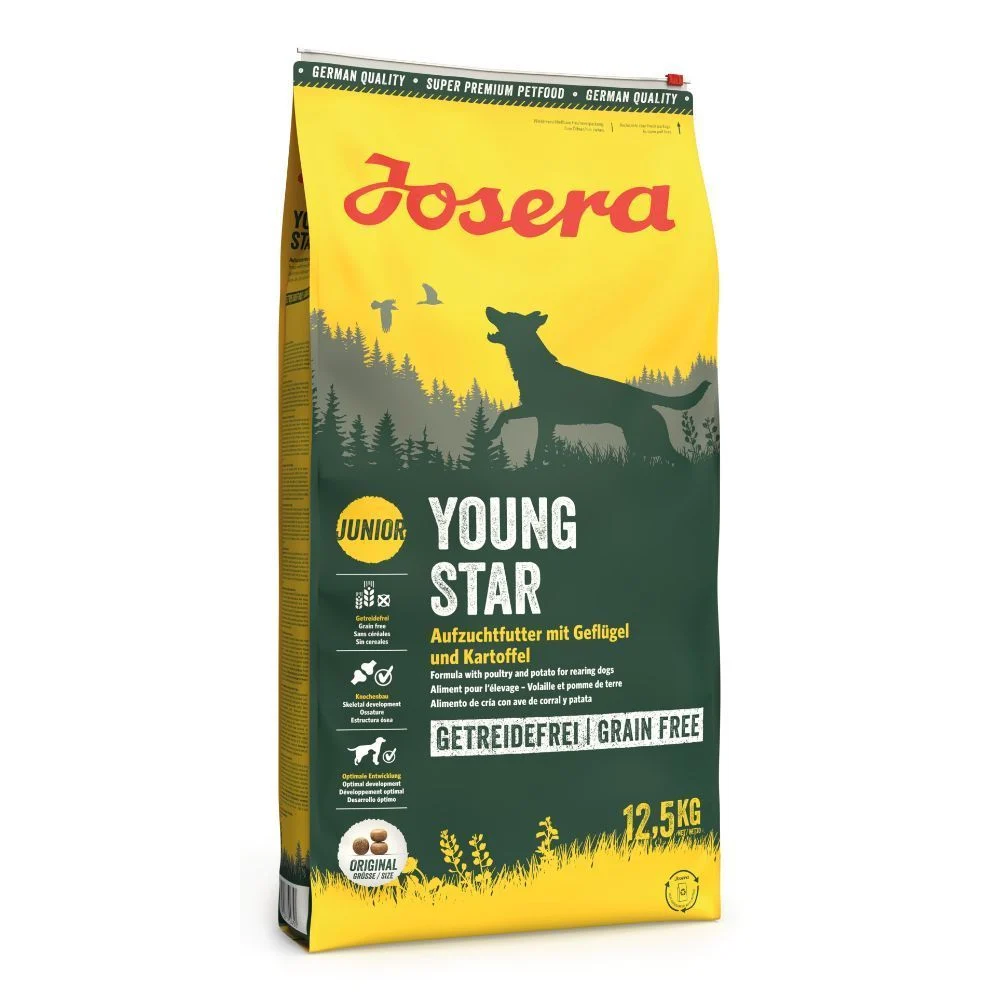Сухой корм для щенков Josera Young Star 12,5 кг - домашняя птица и картофель Сухой корм для щенков Josera Young Star 12,5 кг - домашняя птица и картофель