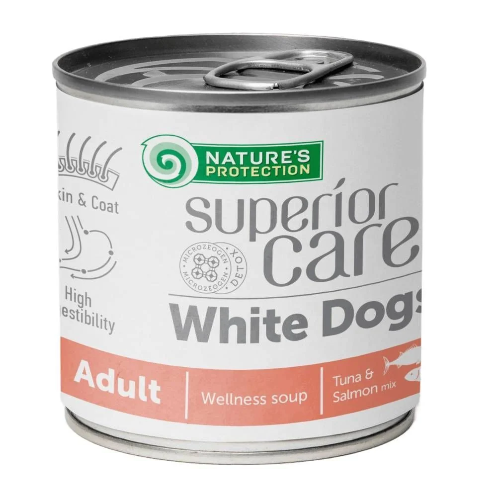 Суп для собак Nature's Protection Superior Care White Dogs Adult 140 г - лосось и тунец Суп для собак Nature's Protection Superior Care White Dogs Adult 140 г - лосось и тунец