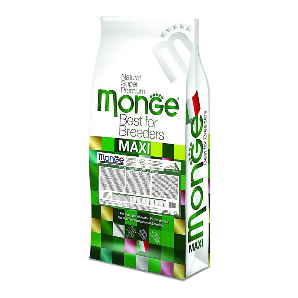 Сухий корм для цуценят Monge Maxi Puppy and Junior 15 кг - курка та рис