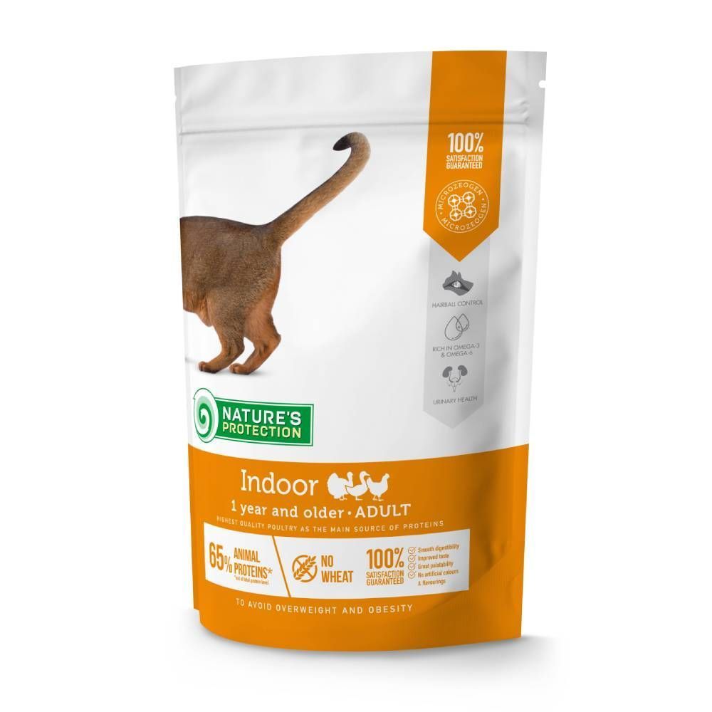 Сухий корм для котів Nature's Protection Indoor Adult 400 г - домашня птиця Сухий корм для котів Nature's Protection Indoor Adult 400 г - домашня птиця