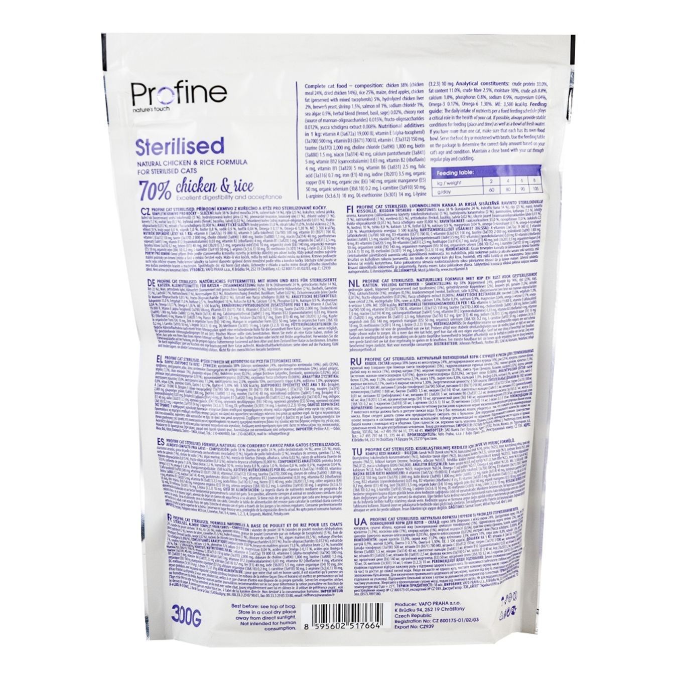 Сухой корм для кошек Profine Cat Sterilised 300 г - курица и рис Сухой корм для кошек Profine Cat Sterilised 300 г - курица и рис