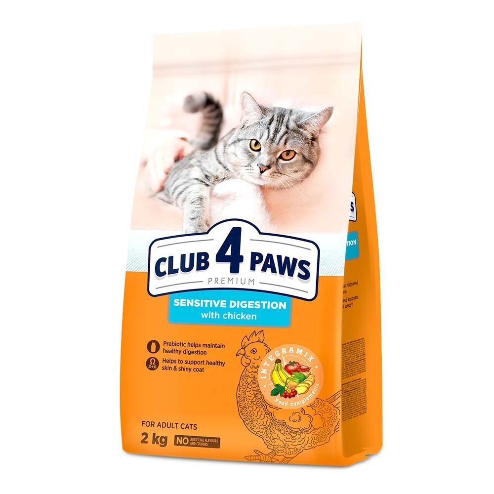 Сухий корм для котів Club 4 Paws Premium Sensitive Digestion 2 кг - курка Сухий корм для котів Club 4 Paws Premium Sensitive Digestion 2 кг - курка
