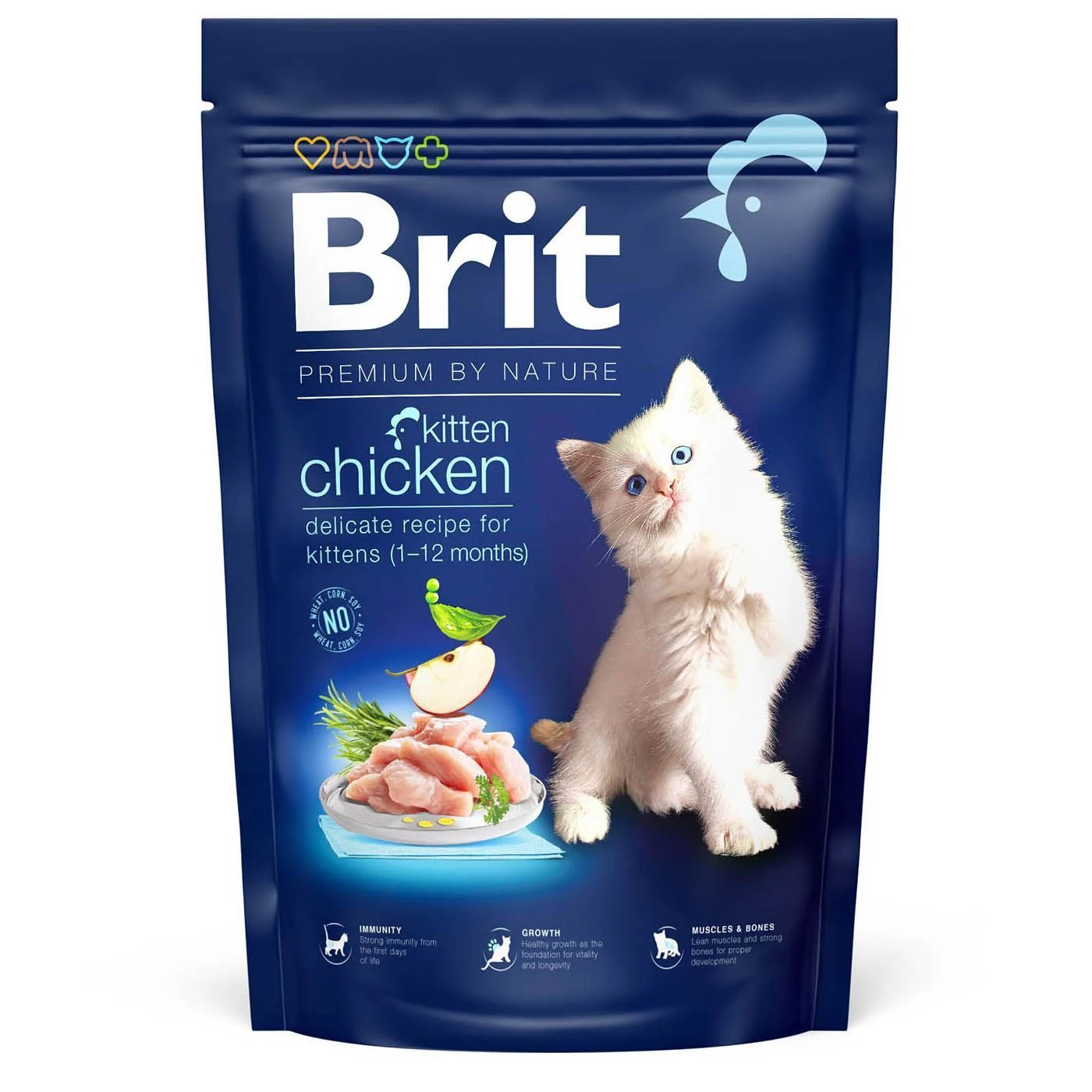 Cухий корм для кошенят Brit Premium by Nature Cat Kitten 1,5 кг - курка