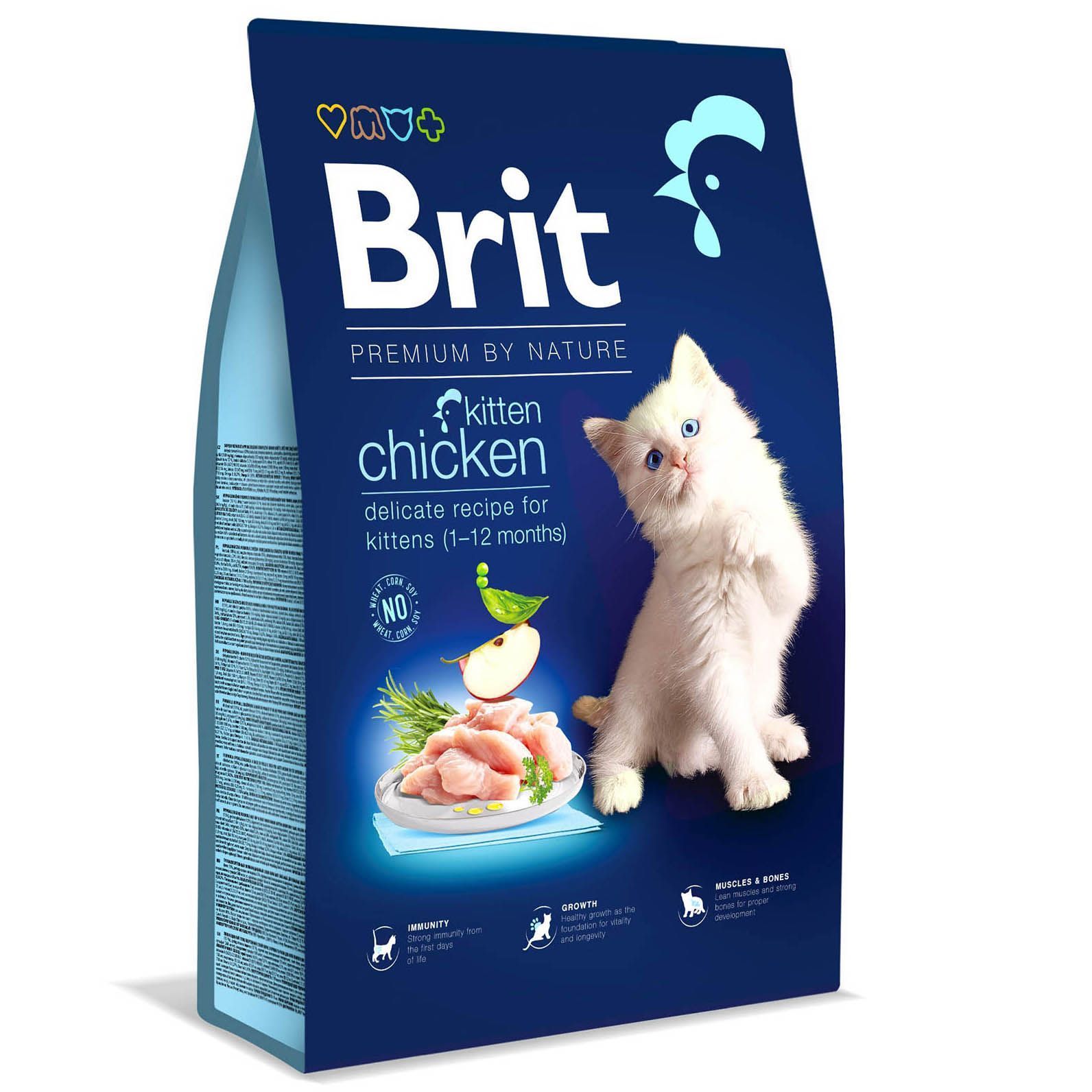 Сухой корм для котят Brit Premium by Nature Cat Kitten 800 г - курица