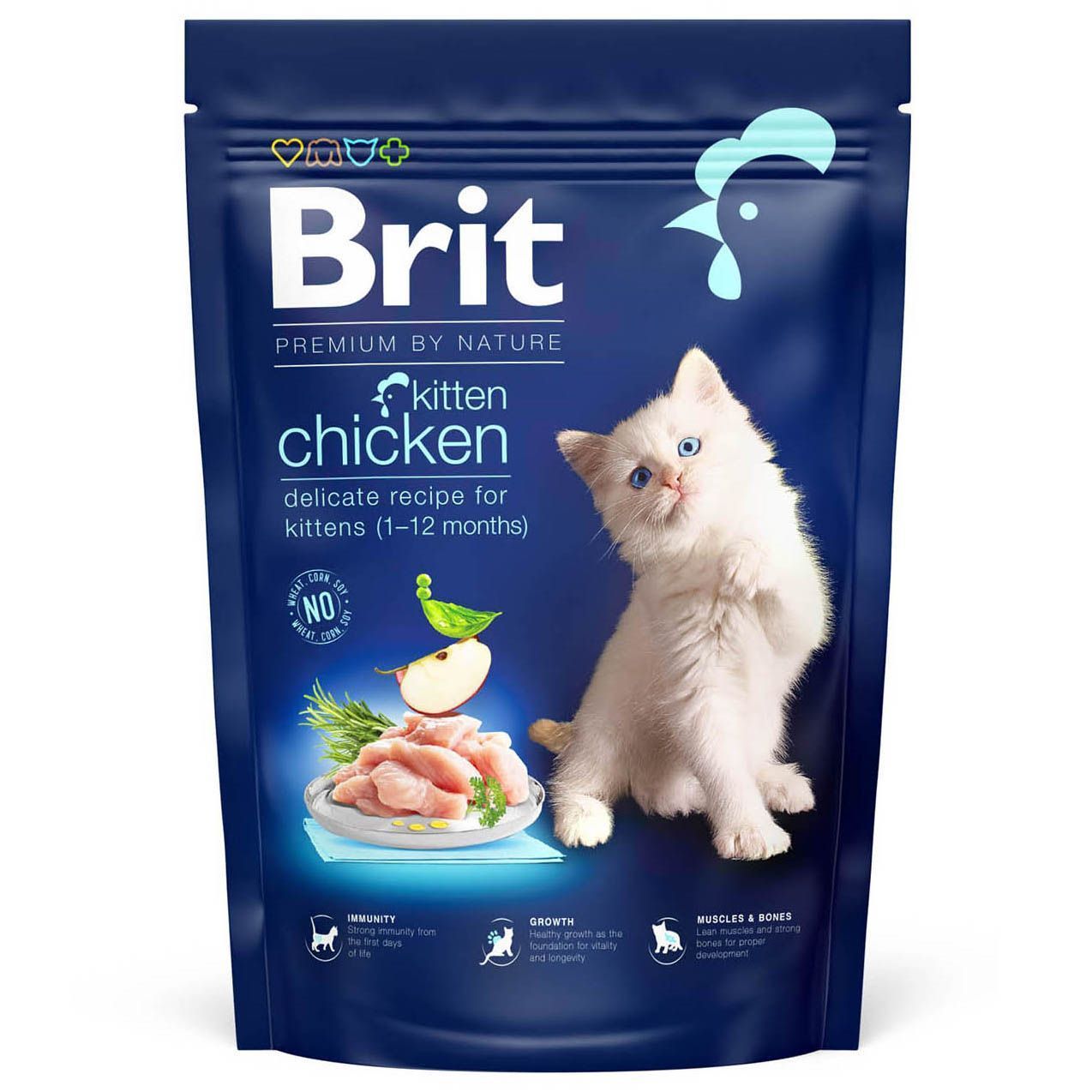 Cухий корм для кошенят Brit Premium by Nature Cat Kitten 800 г - курка