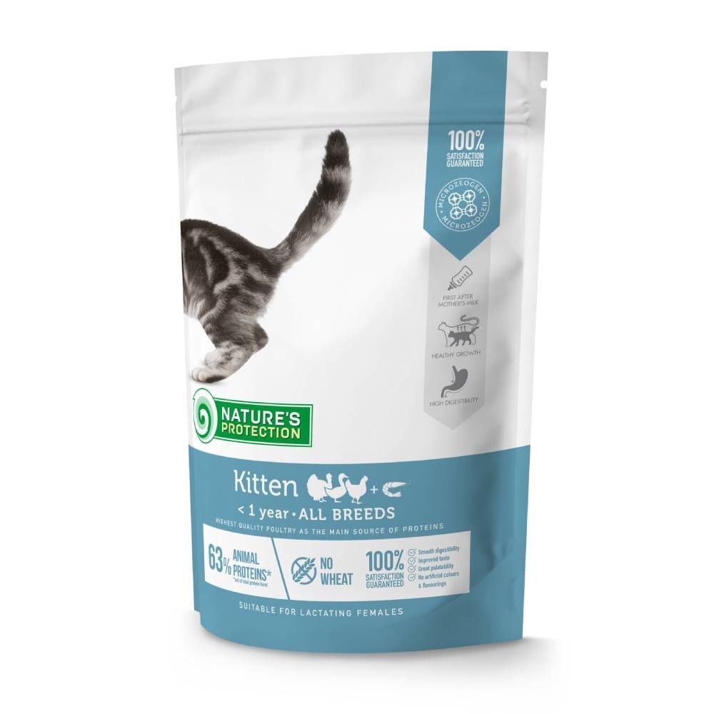 Сухий корм для кошенят Nature's Protection Kitten 400 г - домашня птиця Сухий корм для кошенят Nature's Protection Kitten 400 г - домашня птиця