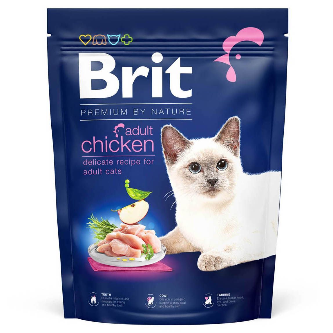Сухий корм для котів Brit Premium by Nature Adult 300 г - курка
