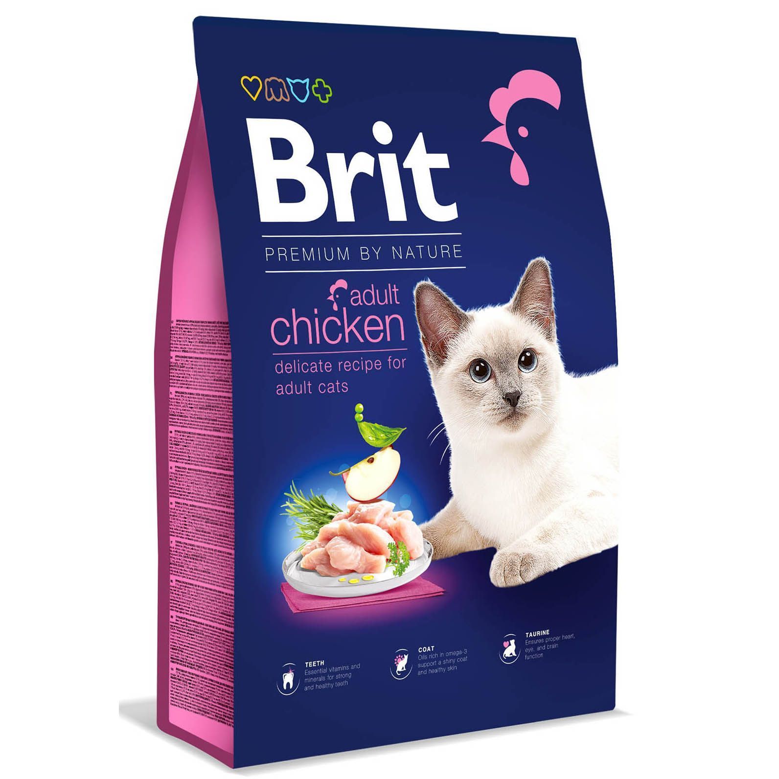 Сухой корм для кошек Brit Premium by Nature Adult 8 кг - курица