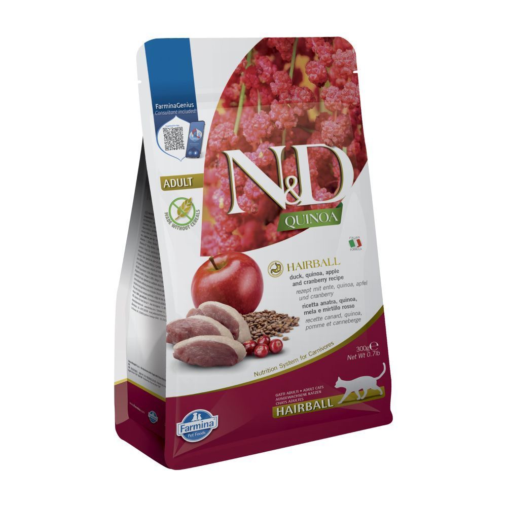 Сухий корм для котів Farmina N&D Quinoa Hairball Adult 300 г - асорті Сухий корм для котів Farmina N&D Quinoa Hairball Adult 300 г - асорті