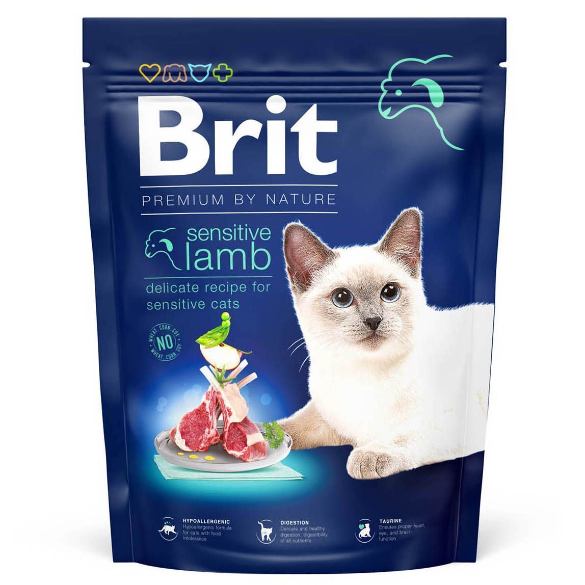 Сухий корм для котів Brit Premium by Nature Sensitive 300 г - ягня Сухий корм для котів Brit Premium by Nature Sensitive 300 г - ягня