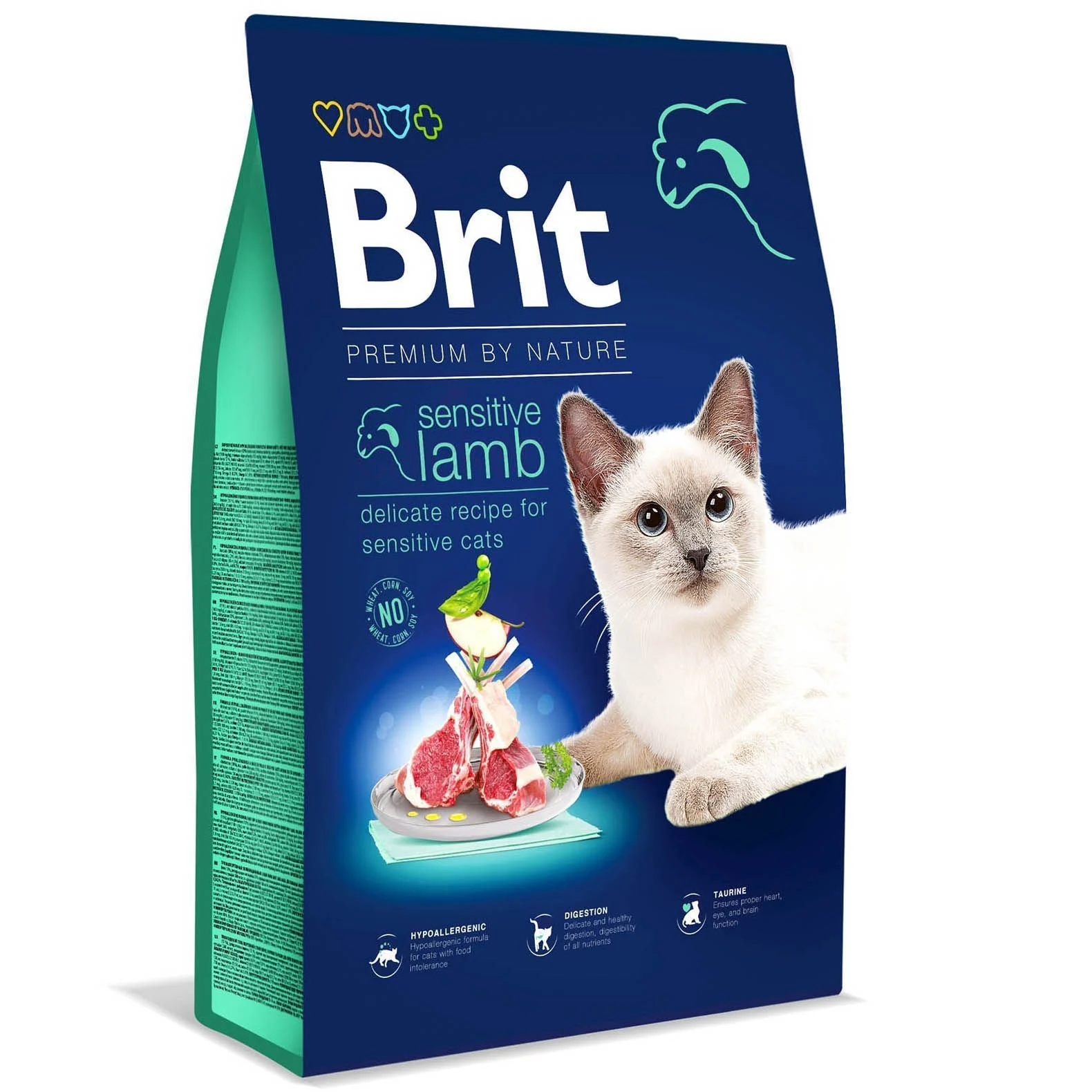 Сухой корм для кошек Brit Premium by Nature Sensitive 8 кг - ягненок Сухой корм для кошек Brit Premium by Nature Sensitive 8 кг - ягненок