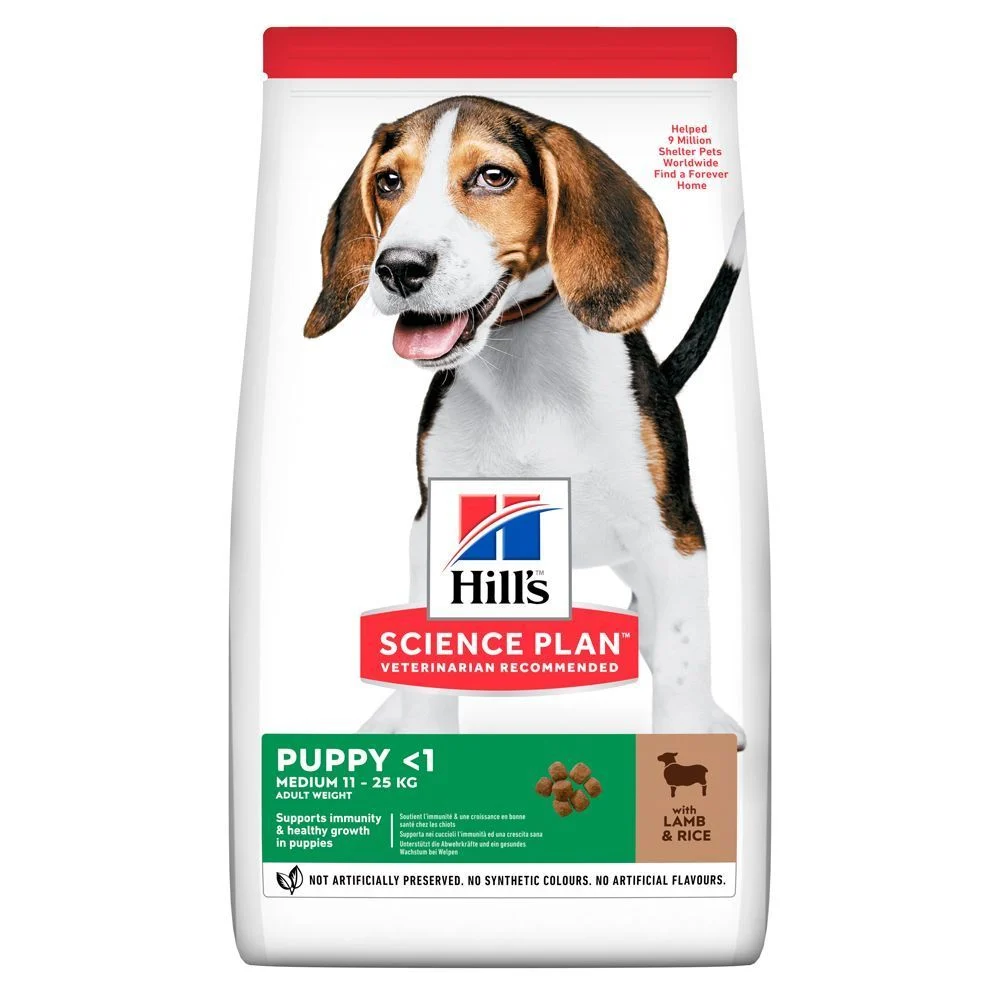 Сухой корм для щенков Hill’s Science Plan Medium Breed Puppy 2,5 кг - ягненок и рис Сухой корм для щенков Hill’s Science Plan Medium Breed Puppy 2,5 кг - ягненок и рис