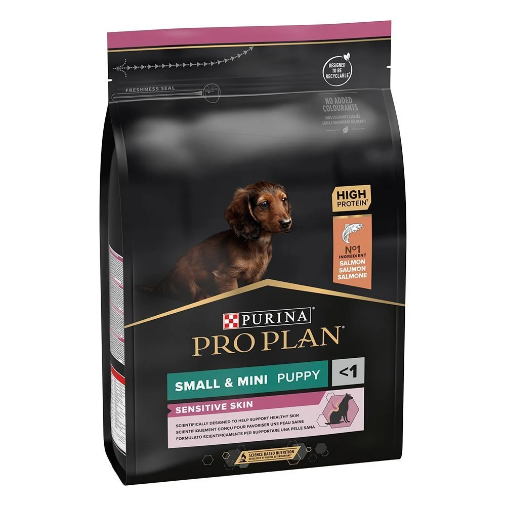 Cухий корм для цуценят Pro Plan Small & Mini Puppy Sensitive Skin 3 кг - лосось