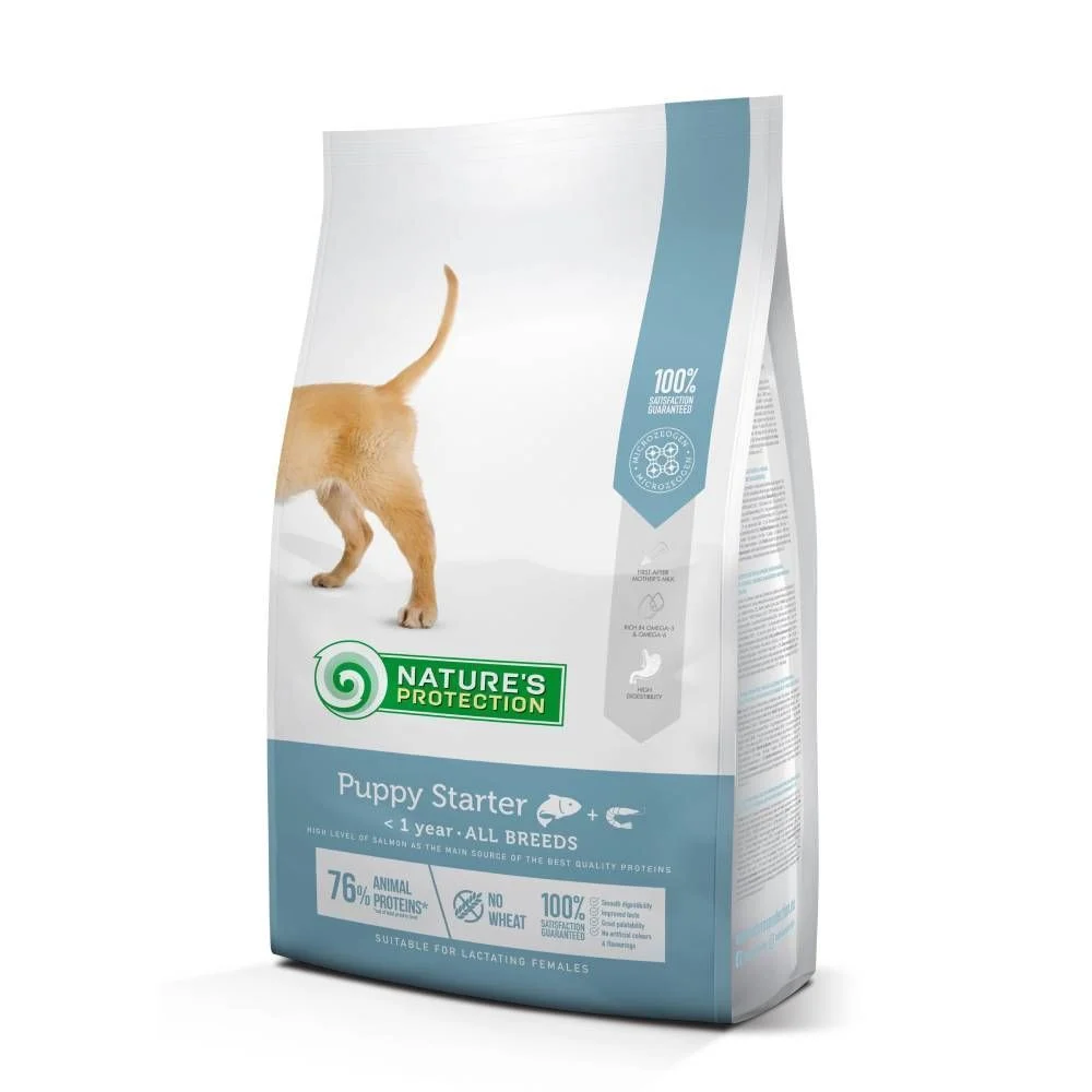 Сухой корм для щенков Nature's Protection Puppy Starter All Breeds 2 кг - лосось и криль Сухой корм для щенков Nature's Protection Puppy Starter All Breeds 2 кг - лосось и криль