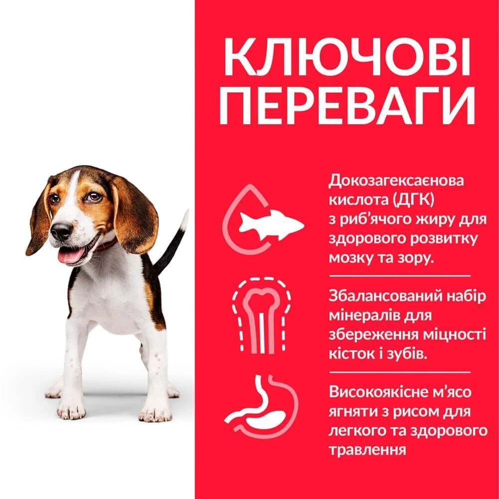Сухий корм для цуценят Hill’s Science Plan Puppy Medium Breed 2,5 кг - курка