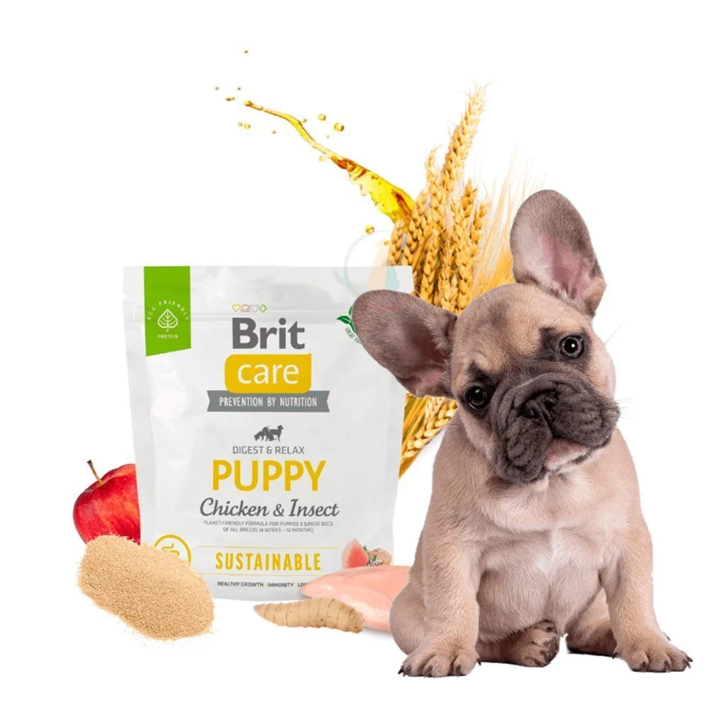 Сухий корм для цуценят Brit Care Sustainable Puppy 1 кг - курка та комахи Сухий корм для цуценят Brit Care Sustainable Puppy 1 кг - курка та комахи