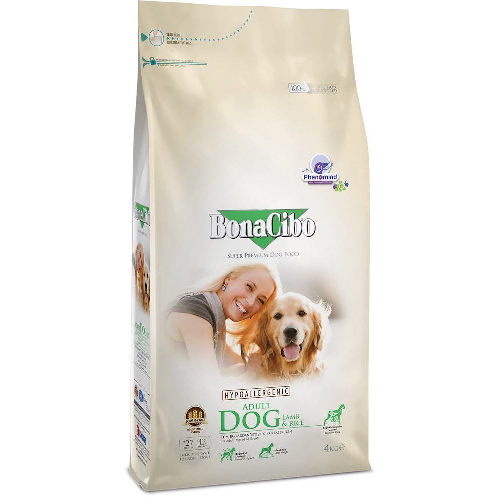 Сухой корм для собак BonaCibo Adult 4 кг - ягненок и рис Сухой корм для собак BonaCibo Adult 4 кг - ягненок и рис